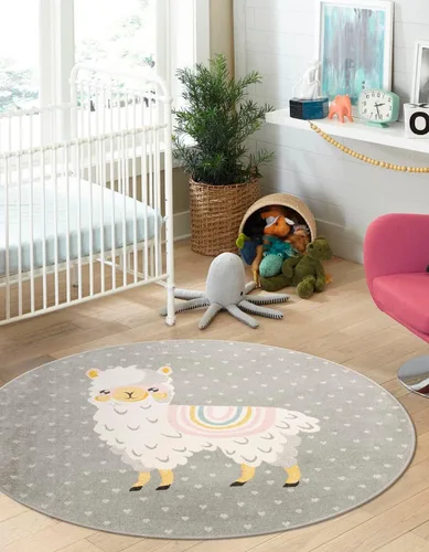 Vista 10 de Unique Loom Whimsy Kids Collection - Alfombra rectangular de 2 pies 2 pulgadas x 2 pies 11 pulgadas, gris/marfil
