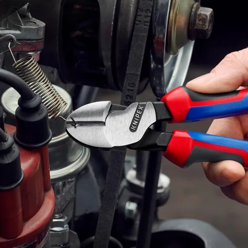 Vista 9 de KNIPEX 74 22 200 Comfort Grip - Alicate de corte diagonal angular de alto apalancamiento, 8 pulgadas, ángulo, agarre cómodo