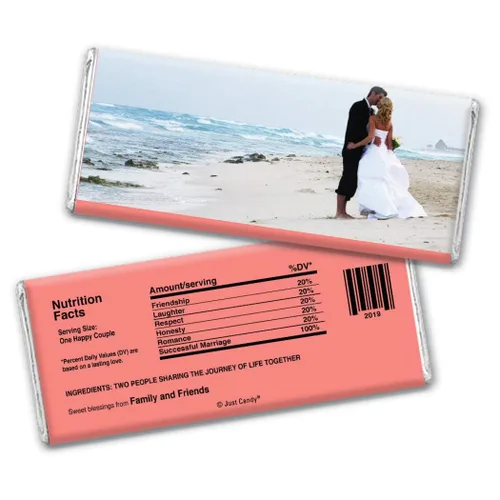 Vista 10 de Barras de caramelo personalizadas de 12 quilates con foto - Blush