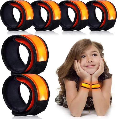 Vista 9 de esonstyle 6 PCS LED Glow Bracelets, Night Safety Light Up Bracelets for Kids - Glow in The Dark Party Favors for Halloween, Christmas, Concerts