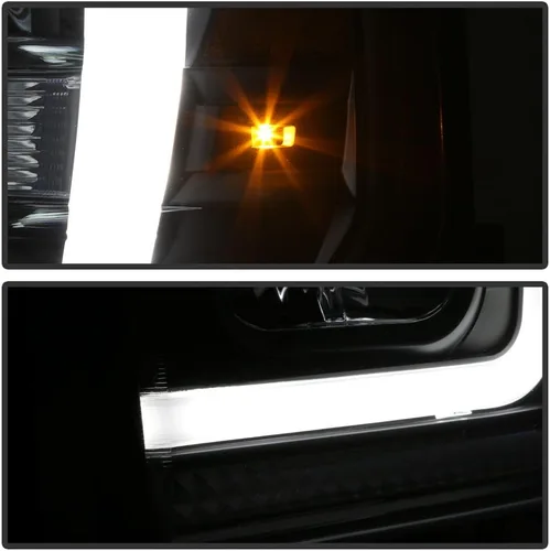 Vista 9 de ACANII - Para negro 2008 2009 2010 Ford F250 F350 Superduty Pickup LED tubo proyector faros faros Set izquierdo+derecho