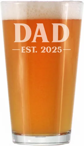 Vista 14 de Dad Est 2023 - Regalo de Vaso de Pinta para Nuevo Padre Primerizo - Vasos Llamativos de 16 Oz Bevvee Dad gift ideas for fathers, husbands and