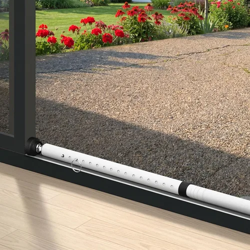 Vista 8 de PBHEPJ Paquete de 1 barra de seguridad para puerta corredera, barra de seguridad ajustable de 18.5 a 51 pulgadas para puerta de patio con puntas