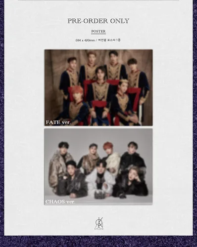Vista 4 de Warner Music Korea Kingdom - Historia de la parte del reino de Ivan [Fate ver.] Álbum+Pre-Order Limited Folded Poster+CulturaRegalo coreano