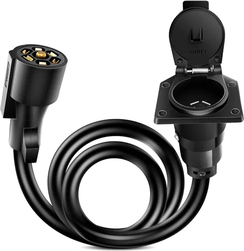 Vista 10 de Nilight Cable de Extensión para Enchufe de Remolque de 7 Vías 12 Pies Resistente Conector de 7 Pines Cable de Arnés de Cableado 10-14 AWG Terminales