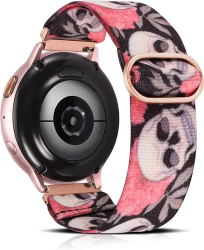 Vista 22 de TOYOUTHS Correa elástica de nylon de 20mm compatible con Samsung Galaxy Watch 7/6/5/4/FE/Active 2 de 40mm 44mm/Watch 6 Classic de 43/47mm/Watch 5