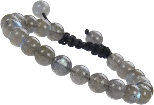 Vista 10 de MASSIVE BEADS - Pulseras ajustables unisex de cuentas de cristal de piedras preciosas con poder curativo natural, de macramé Piedras de 7 chakras