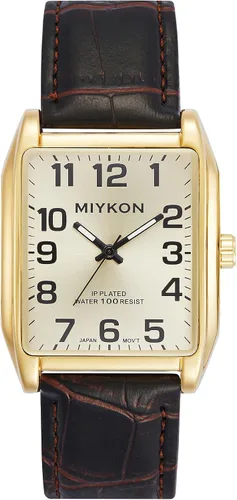 Vista 13 de Miykon Vintage Watches for Men – Classic Tank Square Analog Watch with Genuine Leather Wrist Strap, Mens Dress Watches – Japanese Quartz, Waterproof