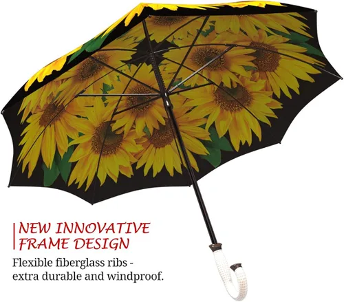 Vista 2 de LA BELLA UMBRELLA - Paraguas de diseño de girasol único en elegante caja de regalo - AutomáticoManualStick, Stick), STI-028