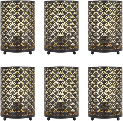 Vista 10 de TRIROCKS Juego de 2 lámparas de mesa con pilas de 19 cm de alto, lámparas inalámbricas decorativas con foco LED para hogar, sala de estar, bodas