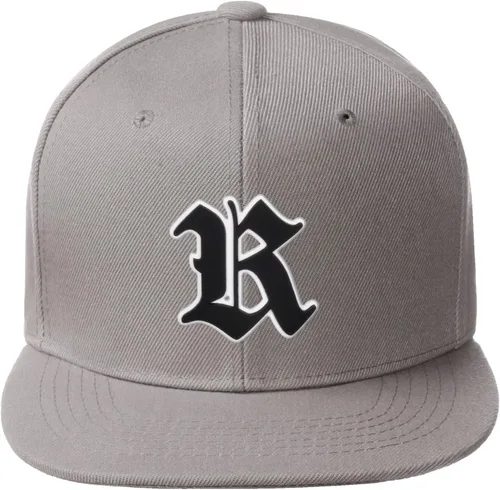 Vista 1015 de Daxton Gorra clásica con visera de billete plano con letras del alfabeto inglés antiguo de la A a la Z