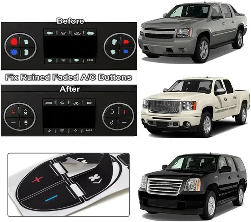 Vista 4 de Kit de reparación de botones de CA para salpicadero, compatible con Chevy, mejor para fijar botones de control de aire acondicionado desteñidos