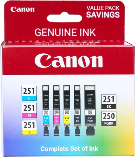 Vista 8 de Canon PGI-250/CLI-251 Paquete Amazon de 5 colores, (paquete de 2)