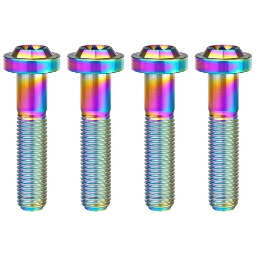 Vista 10 de Titanium M10 Torx Head Bolt (M10x10mm Pitch 1.25mm, Black) 10 15 20 25 30 35 40 45 50 55 60mm Pitch 1.25/1.5mm Screw Pack of 4