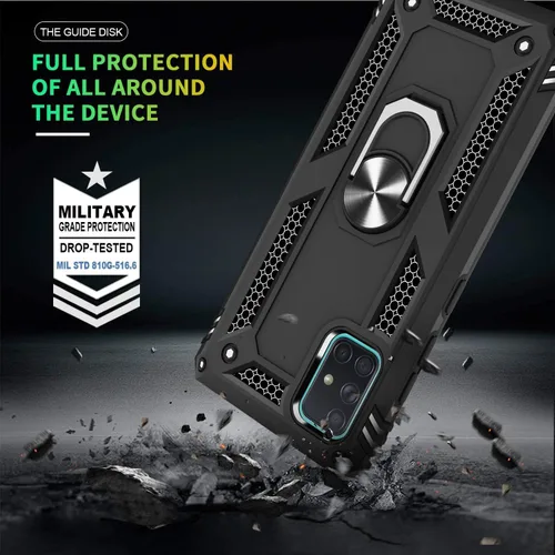 Vista 7 de TJS Funda para teléfono compatible con Samsung Galaxy A71 5G/A91/M80s (no compatible con Galaxy A71 4G/Verizon Galaxy A71 5G UW), con protector
