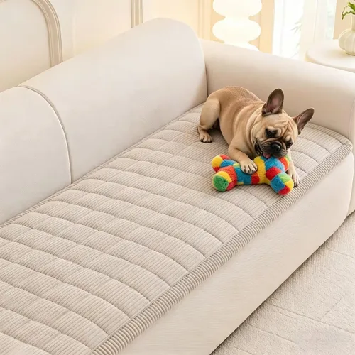 Vista 11 de MEETSKY Funda de sofá lavable para perros, fundas de sofá para sofá de 2 cojines, protector de sofá biplaza antideslizante, apto para mascotas
