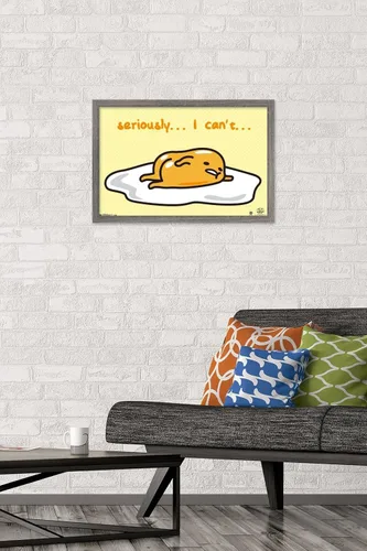 Vista 2 de Trends International Gudetama - I Can't Wall Poster, 14.725" x 22.375", Barnwood Framed Version