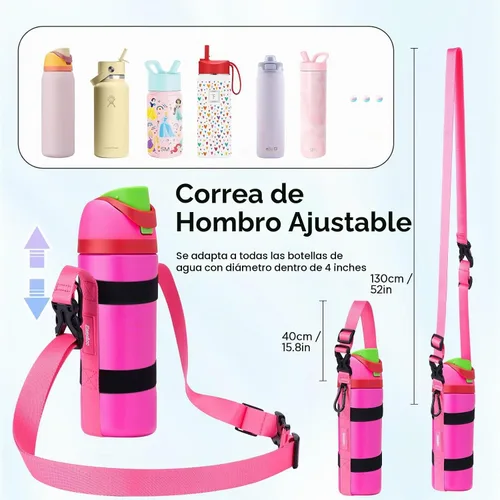 Vista 5 de EasyAcc Correa de Soporte para Botella de Agua, para Owala FreeSip 24 32 40 oz, Hydro Flask, Cirkul, Yeti, Stanley Flip, Botellas de Agua
