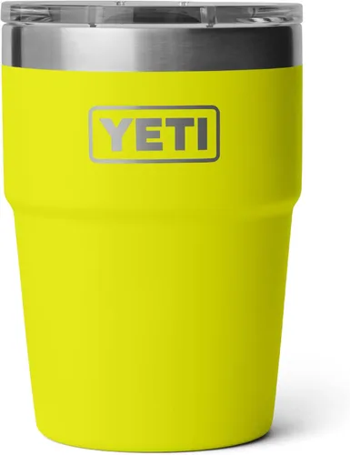 Vista 29 de YETI Rambler - Vaso apilable de 16 onzas, aislado al vacío, de acero inoxidable con tapa MagSlider Apilable