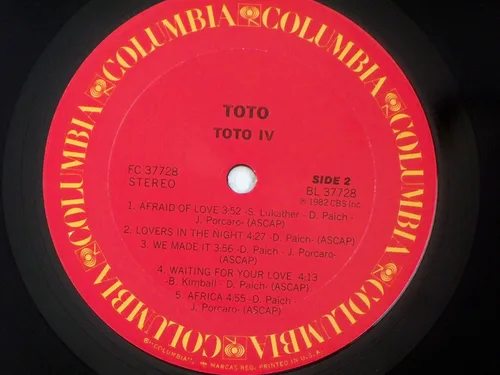 Vista 4 de TOTO IV US Album 1983