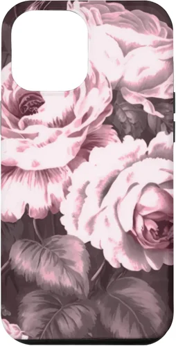 Vista 25 de iPhone 16 Vintage Classic Rose Flower Pattern in Pink Case