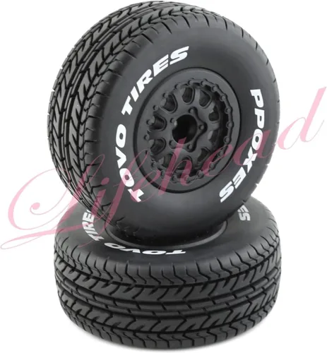 Vista 5 de Lifehead 1/10 Neumáticos de camión de curso corto RC para todo terreno, adecuados para TRAXXAS Slash4X4 HuanQi 727 ARRMA SENTON 3S Losi Ford Raptor