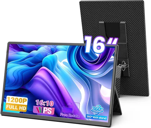 Vista 12 de Cevaton - Extensor de pantalla para laptop de 14.2 pulgadas, monitor portátil ultrafino de 1.87 libras para laptop, monitor de viaje ligero FHD