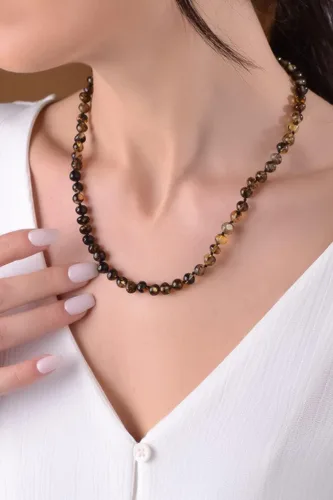 Vista 15 de Amber Necklace for Women - HandMade Baltic Jewelry for Adult - 18 inch - 100% Genuine