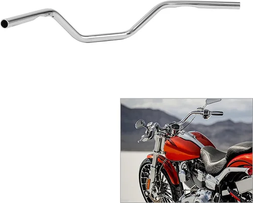 Vista 5 de TCT-MOTORPARTS Cromo 5 '' Rise Bar Ape Hanger Manillar 1 pulgadas 1 "0.984 in Ajuste Para Harley Softail Sportster 883 1200 XL Dyna Low Rider