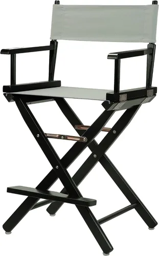 Vista 18 de Casual Home - Silla de director de 18 in, marco negro, lona negra, altura clásica Marco negro - Madera maciza