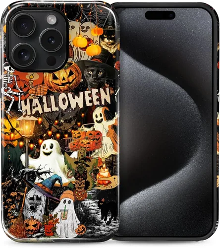 Vista 25 de Funda para iPhone 13 iPhone 14, a prueba de golpes, funda protectora híbrida de 2 capas, doble protección contra caídas, antiarañazos, diseño Rojo