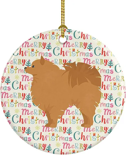 Vista 47 de Caroline's Treasures Abyssinian Sand Terrier - Adorno de cerámica para colgar en el árbol de Navidad, para el hogar, Navidad, fiestas, regalo, 3