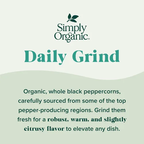 Vista 5 de Simply Organic Daily Grind, orgánico certificado 2.65 oz Piper nigrum L.