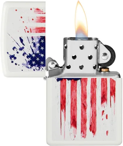 Vista 9 de Zippo encendedores con la bandera de EE. UU.