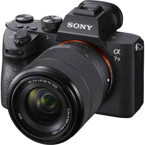 Vista 2 de Cámara Sony α7 III con lente y micrófono de 1.102-2.756 in For Photography & Video 24.2 MP Sensor 4K HDR Video Pro Headphones Pro Mic + 2x