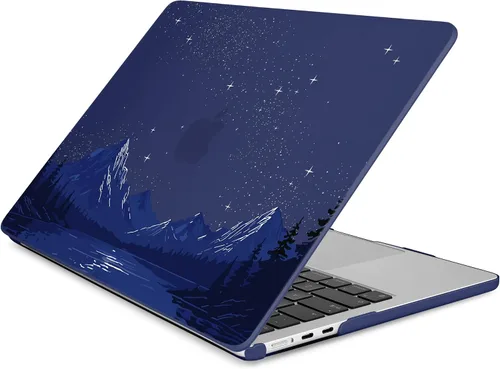 Vista 4 de Batianda Funda para MacBook Air de 15" 2026 M5 M4 M3 M2 Chip, Starry Night Lake Lago de la noche estrell