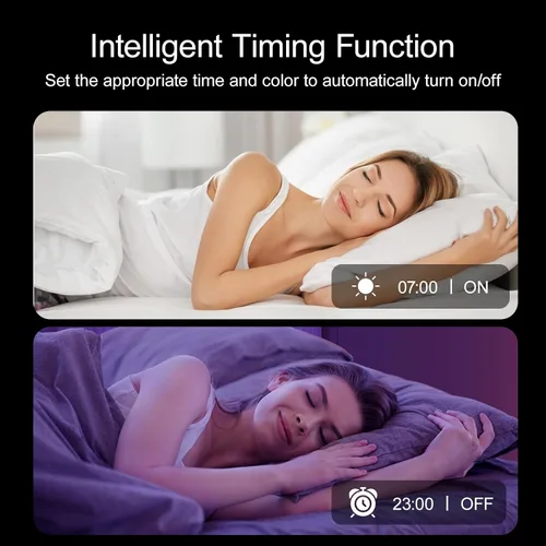 Vista 5 de Luces LED de 100 pies para dormitorio, con control remoto infrarrojo de 44 teclas y aplicación Bluetooth, tiras de luces LED inteligentes, tira