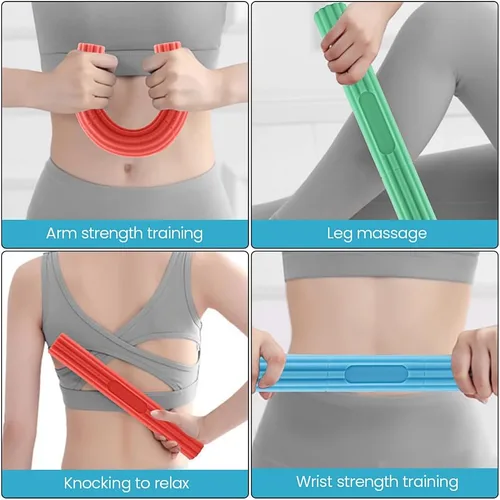 Vista 8 de 3 barras de resistencia flexibles, obstrucción de torsión, agarre de mano, barras de resistencia para golfistas, tendinitis en codo, muñeca