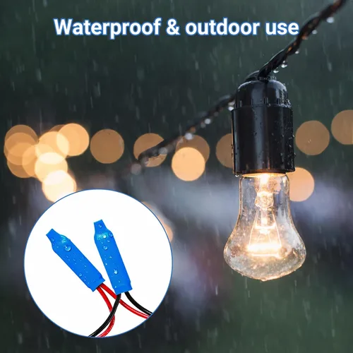 Vista 5 de 100 piezas de conectores B azules con relleno de silicona tipo gel húmedo para cables de alarma telefónica, conectores tipo B, empalmes de tipo