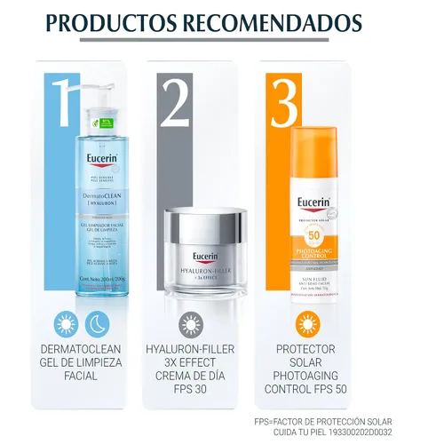 Vista 6 de Eucerin Protector solar facial anti edad con ácido hialurónico FPS 50+, Sol, 1.7 fl oz