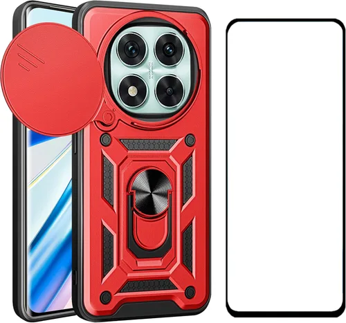 Vista 24 de Funda para Motorola Moto G 5G 2024 con protector de pantalla, funda protectora con protector de cámara, funda protectora con función atril para Moto