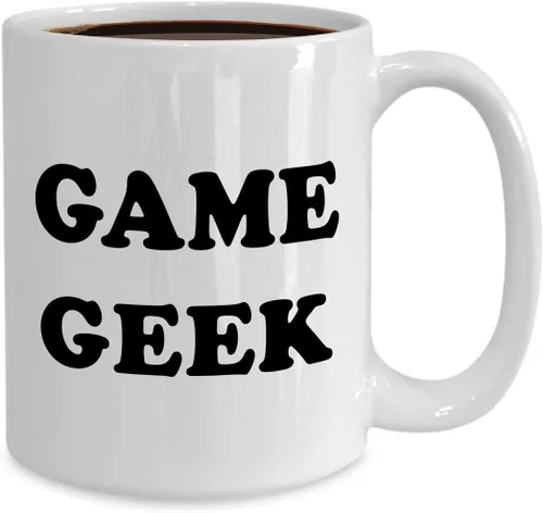 Vista 2 de Game Geek Mug Coffee Cup Tea Large 15oz Ceramic White - Funny Gifts for Game Developer Designer Video Gaming Design Dev Team Development Cute Gag