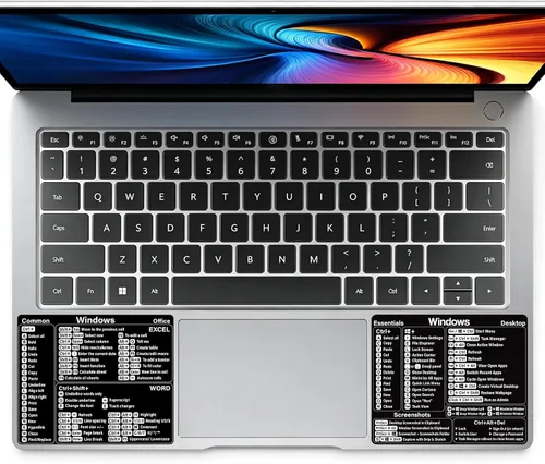 Vista 8 de Adhesivo de acceso directo de Windows – Adhesivo de vinilo de acceso directo de teclado, calcomanías de atajos de teclado de laptop, para cualquier