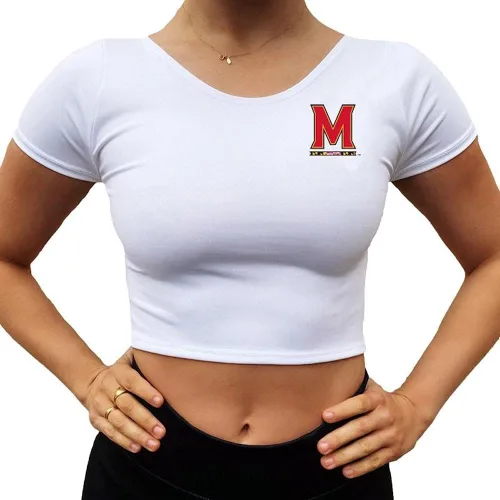 Vista 144 de Lojobands Camiseta corta ajustada para mujer, hecha en Estados Unidos, talla única