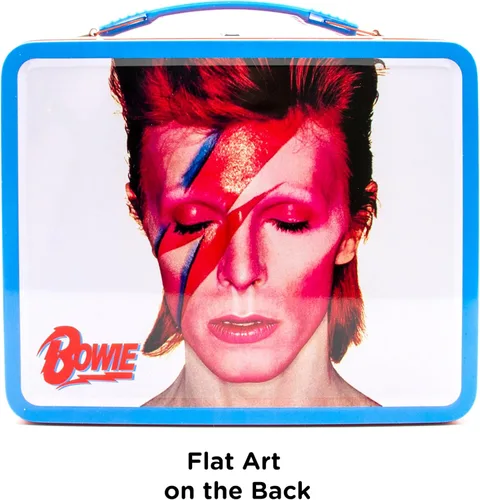 Vista 4 de AQUARIUS David Bowie Aladdin Sane - Caja de almacenamiento de lata resistente con mango de plástico y cubierta frontal en relieve, mercancía