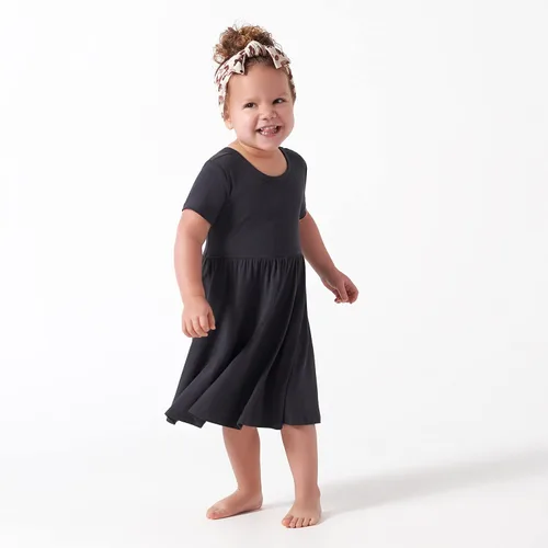 Vista 2 de Gerber Vestido de manga corta con viscosa hecho con eucalipto para bebé y niña pequeña