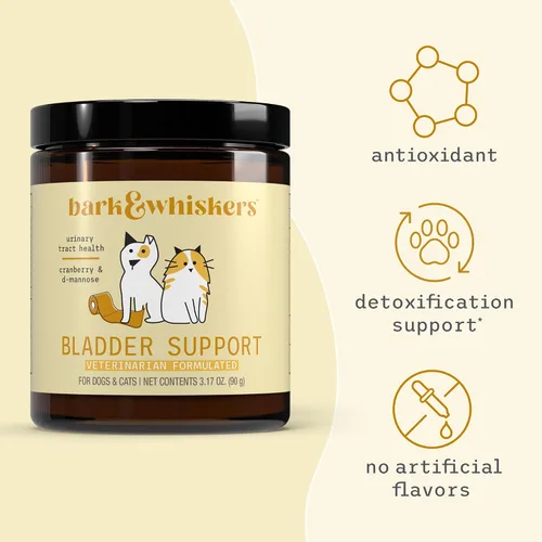 Vista 4 de Bark & Whiskers Soporte de vejiga, 3.17 oz (90 g), 90 cucharadas, apoya la salud del tracto urinario, con arándano y D-manosa, formulado por