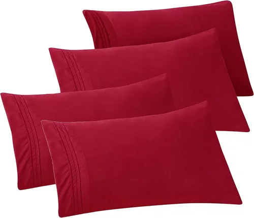Vista 71 de Elegant Comfort Fundas de almohada sólidas de microfibra de alta calidad hotelera, tejido suave, resistente a las arrugas y a las manchas, fácil
