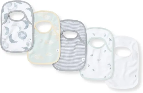 Vista 10 de Burt's Bees Baby Baberos unisex para bebé, trapos de baba de hombro de solapa, 100% algodón orgánico con baberos absorbentes de toalla de rizo A