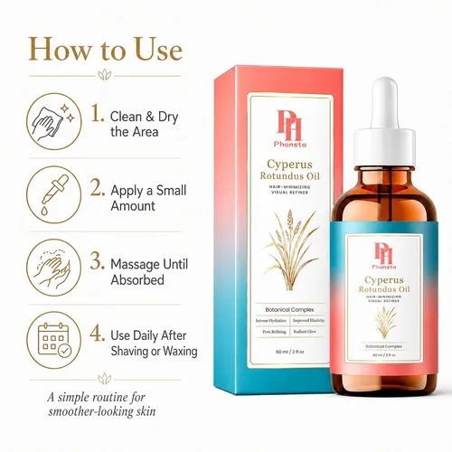 Vista 6 de Cyperus Rotundus - Aceite natural para el cuidado del cabello facial y corporal, aceite hidratante para después del afeitado no graso para cara